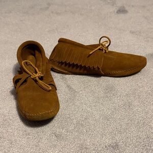 Minnetonka Brown Suede Moccasins